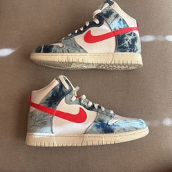 Nike Dunk High Washed Denim W 9.5 