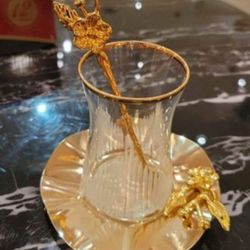 Tea Set Of 6 (6 Cups, 6 Saucers, 6 Spoons)