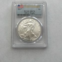2017 PCGS MS70  American Silver Eagle