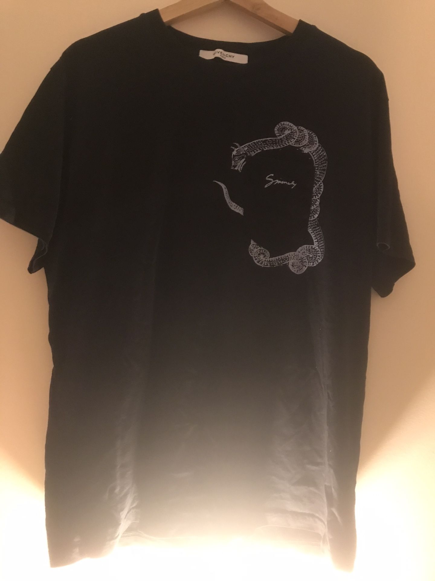 GIVENCHY Snake Print Pocket T shirt Size:L Pre own