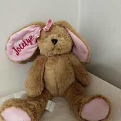 Stuffed Bunny with Name Engraved “Jocelyn”