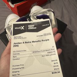 Jordan 4 Retro Metallic Purple