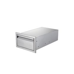 Outdoor Kitchen Drawer, 14" W x 9" H x 23" D Stainless Steel BBQ Single Drawer, BBQ Island Drawers for Outdoor Kitchens or Patio Grill Station (B944)