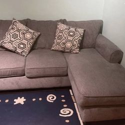 Gray Modern Reversible Sectional Sofa