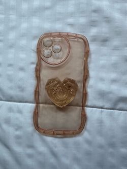 iPhone 12 Pro Max Pink Heart Jelly Clear Case
