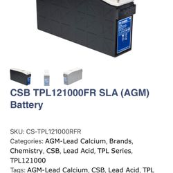 CSB TPL121000FR SLA (AGM) Battery 