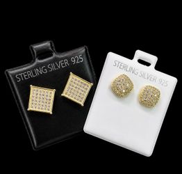✨ 2 Sets Included! Solid 925 Sterling Silver Moissanite Earrings – Premium Collection ✨