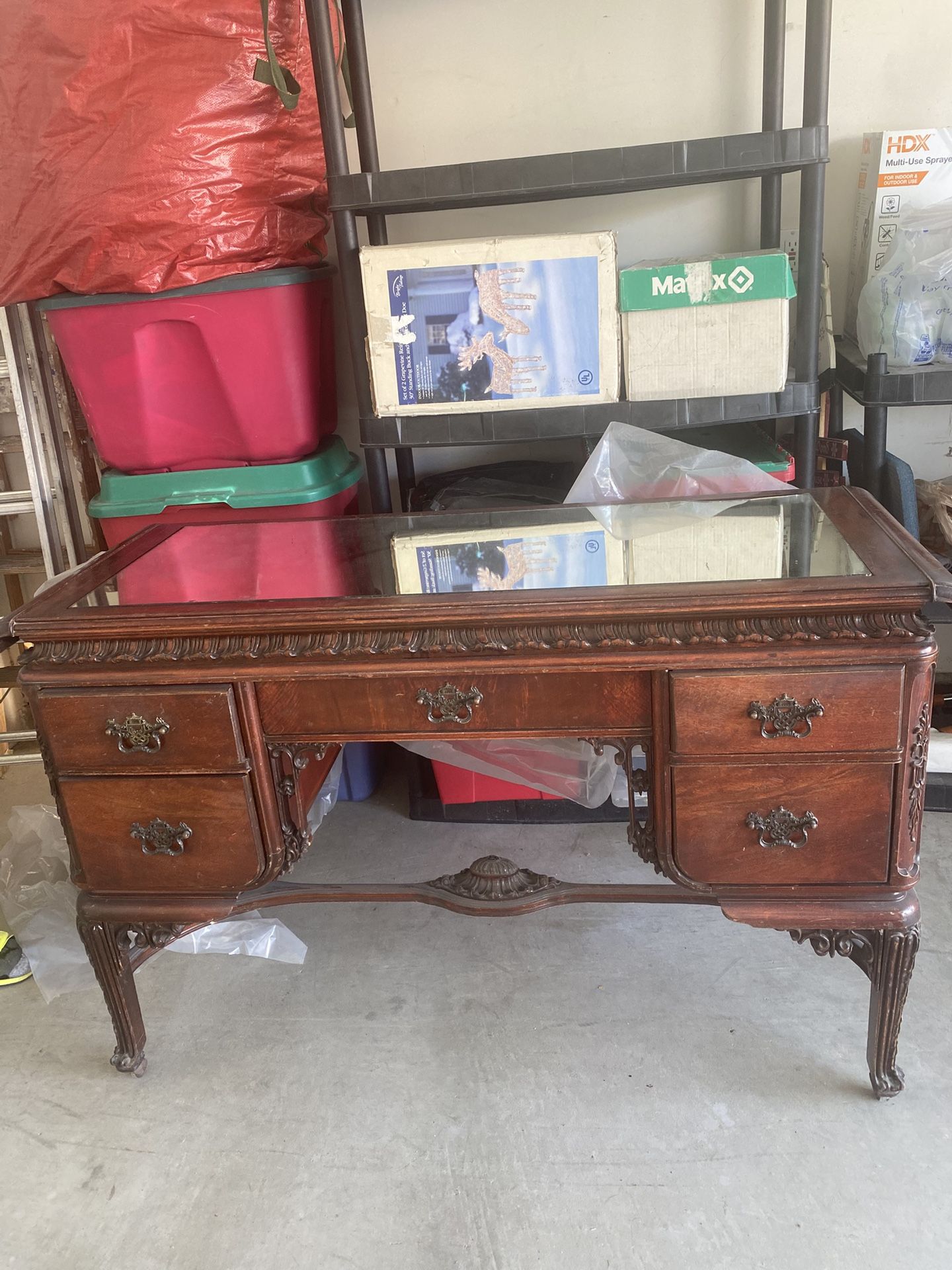 Antique MirroredTop desk
