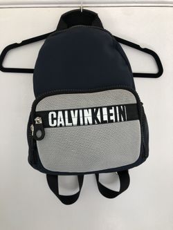 NWT Calvin Klein rare funky navy adjustable straps Lane Nylon Key Item Backpack