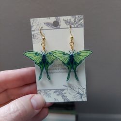 Luna Moth Handmade Earrings