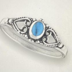 Sterling silver 925 size 4 and 5 option dainty heart ring 