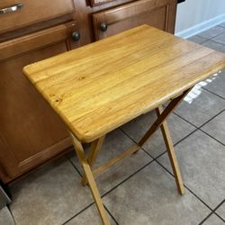 Small Gently Used Wooden Snack Table 