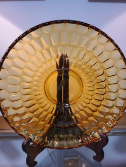 Fenton Thumbprint Colonial Amber