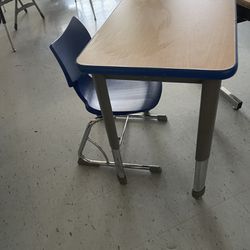 School Desk With A Chair 