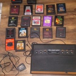 Atari 2 Controllers And 17 Games