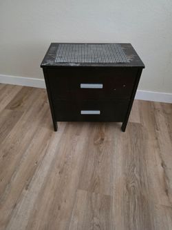Night stand, hallway table, , vintage leather chair FREE