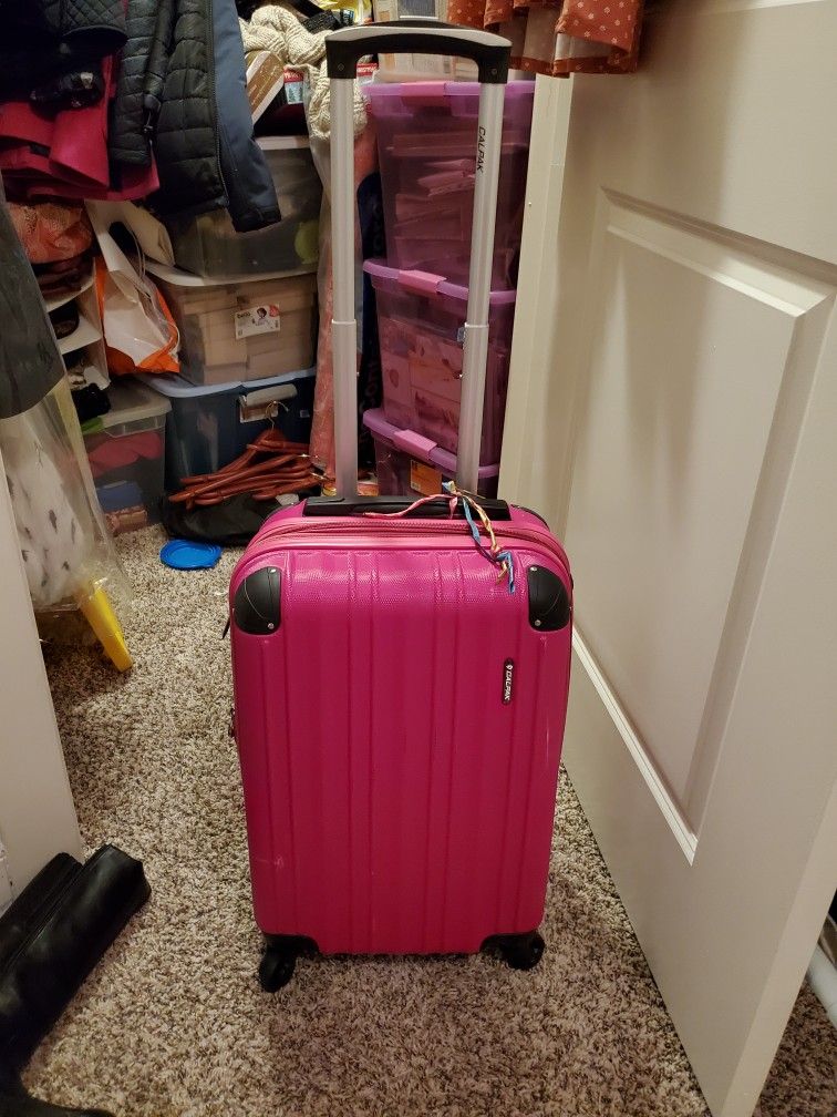 Hot Pink Carry-on Suitcase