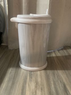 Ubbi Steel Diaper Pail, Odor Locking, No Special Bag Required, Woodgrain