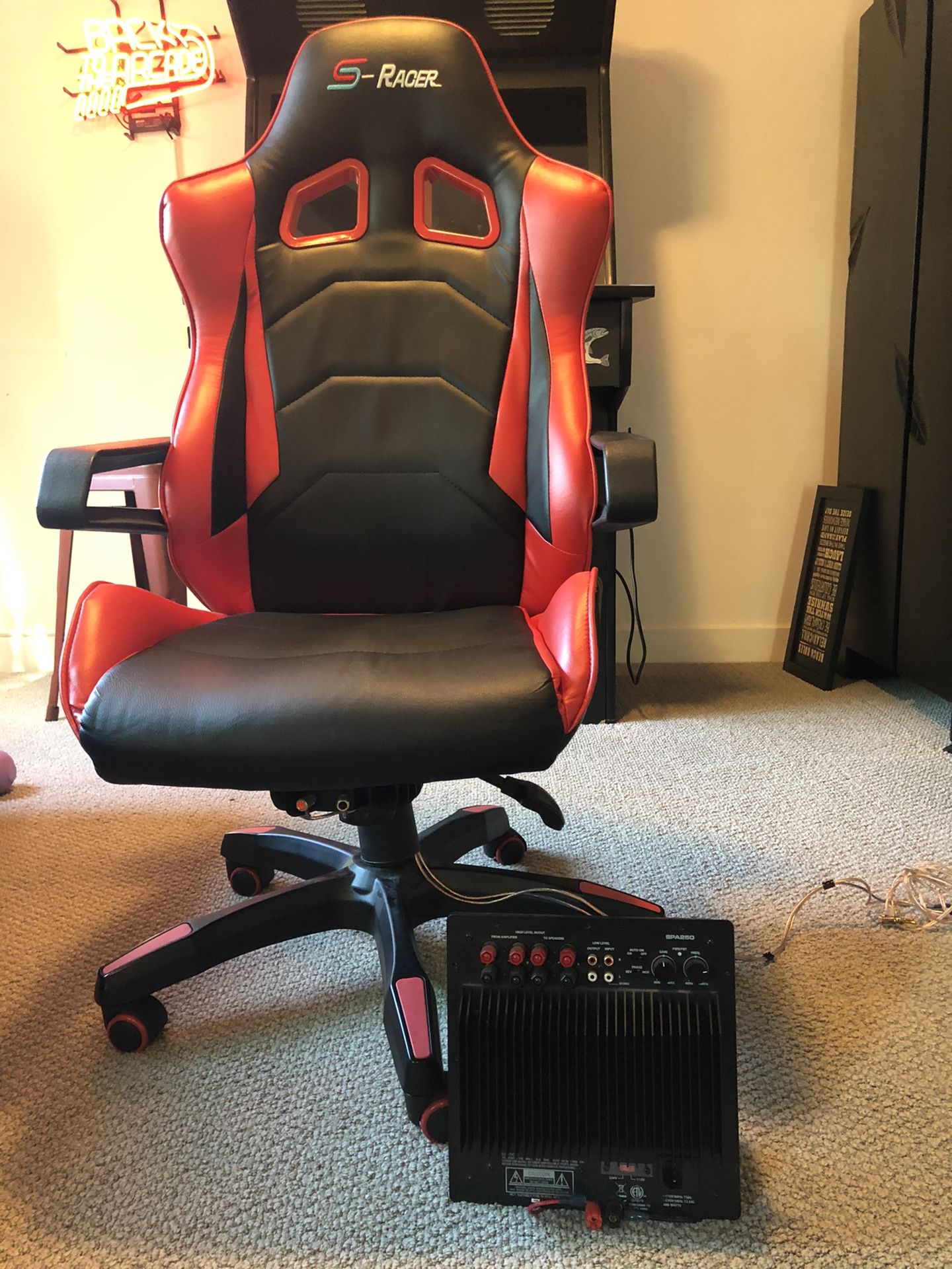 Haptic Racing Chair Customized Racing Gaming Chair with 2 Tactile Transducers for Sale in ...