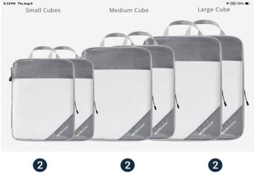 NEW IN BOX -6-Set Compression Packing Cubes