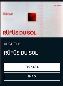 Rufus Du Sol concert tickets