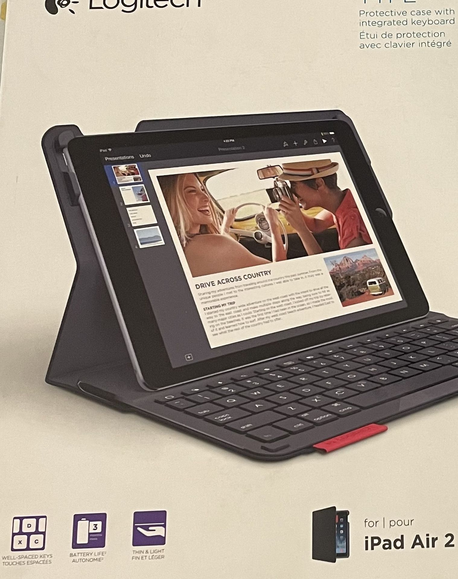 iPad Air 2 Bluetooth keyboard + Case - New !