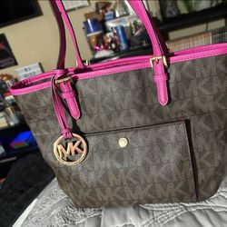 Brown/pink Michael Kors bag