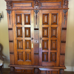 Hand Carved Solid Mahagany Armoire