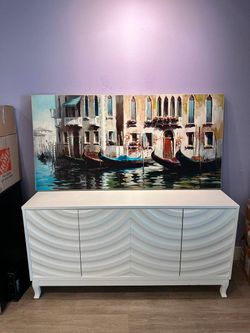 Z Gallerie Venice Grand Canal gondola XL canvas featuring a classic Italian city scene with gondolas on the water