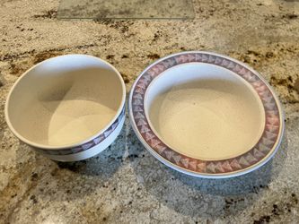 New 2 Matching Horizon Treasure Craft gBowls Southwestern Serving Mixing Large Kitchen Dishware