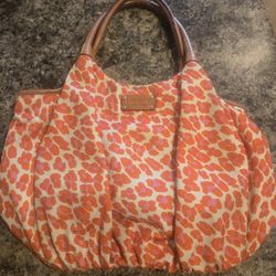 Kate Spade orange leopard print purse