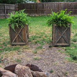 Extra Large Rustic Wood Planters