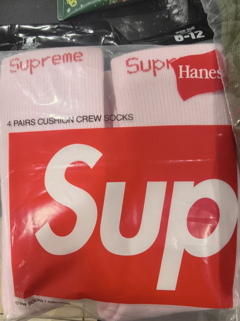 Supreme Socks 4 Pack Pink