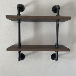 allen + roth 8.0-in D x 23.75-in L Rustic MDF Rectangular Shelf kit