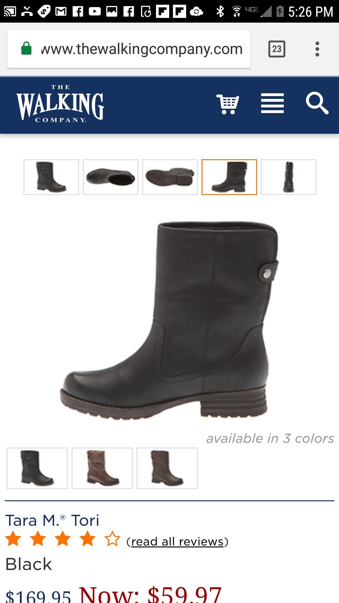 Women's black leather boots Size 9