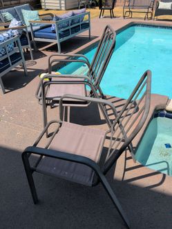 Three patio chairs