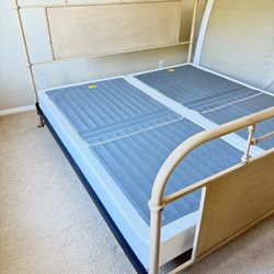 King Size Metal Platform Bed Frame with Headboard