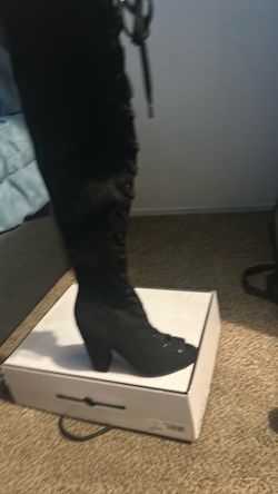 New Guess Women Casidi Open Toe Over Knee Boots