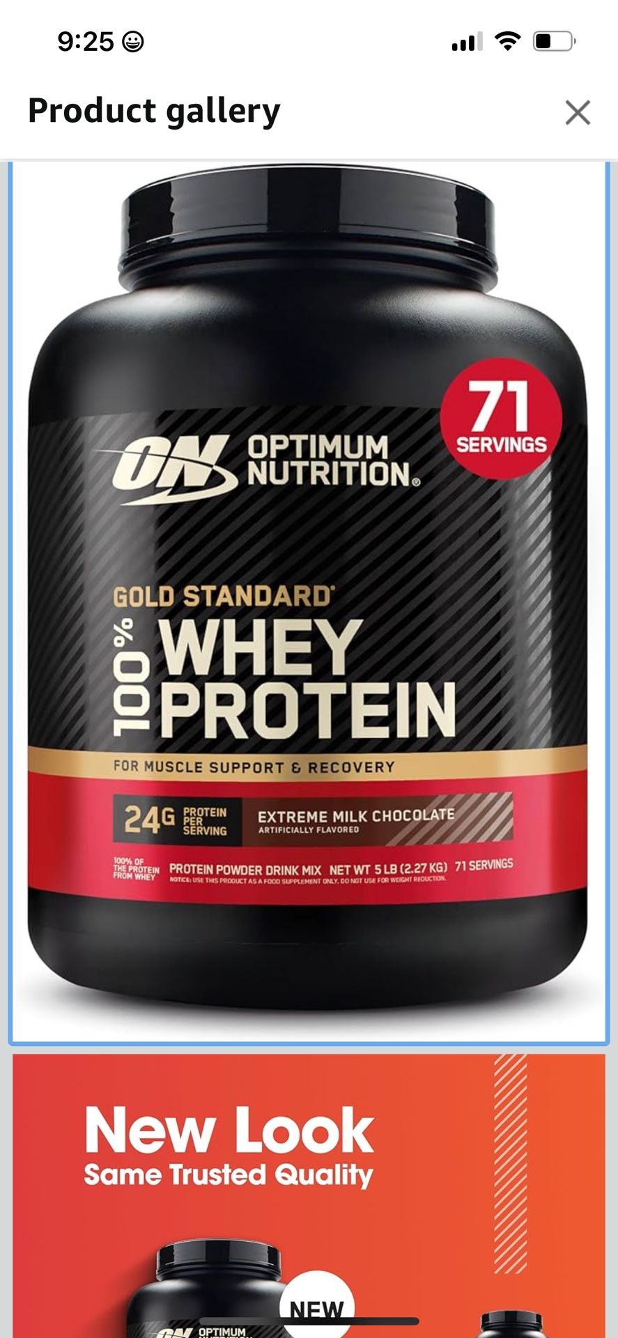 ποΈββοΈ Optimum Nutrition Gold Standard 100% Whey Protein (5 LB) β Extreme Milk Chocolate π« π° $35 Firm (Brand New, Sealed) π Pickup Location: S. Du