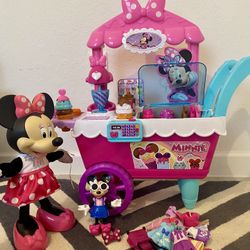 Minnie Mouse Ice Cream Cart + Dolls 🍦🎀 