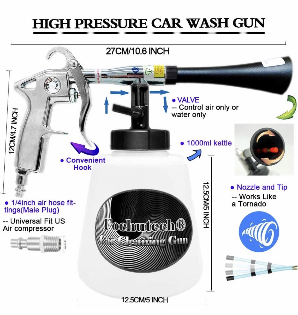 High Pressure Car Cleaning Gun – IMountek Air Pulse Sprayer For Interior & Exterior