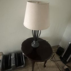 Coffee Table With Side End Tables And Lamps 