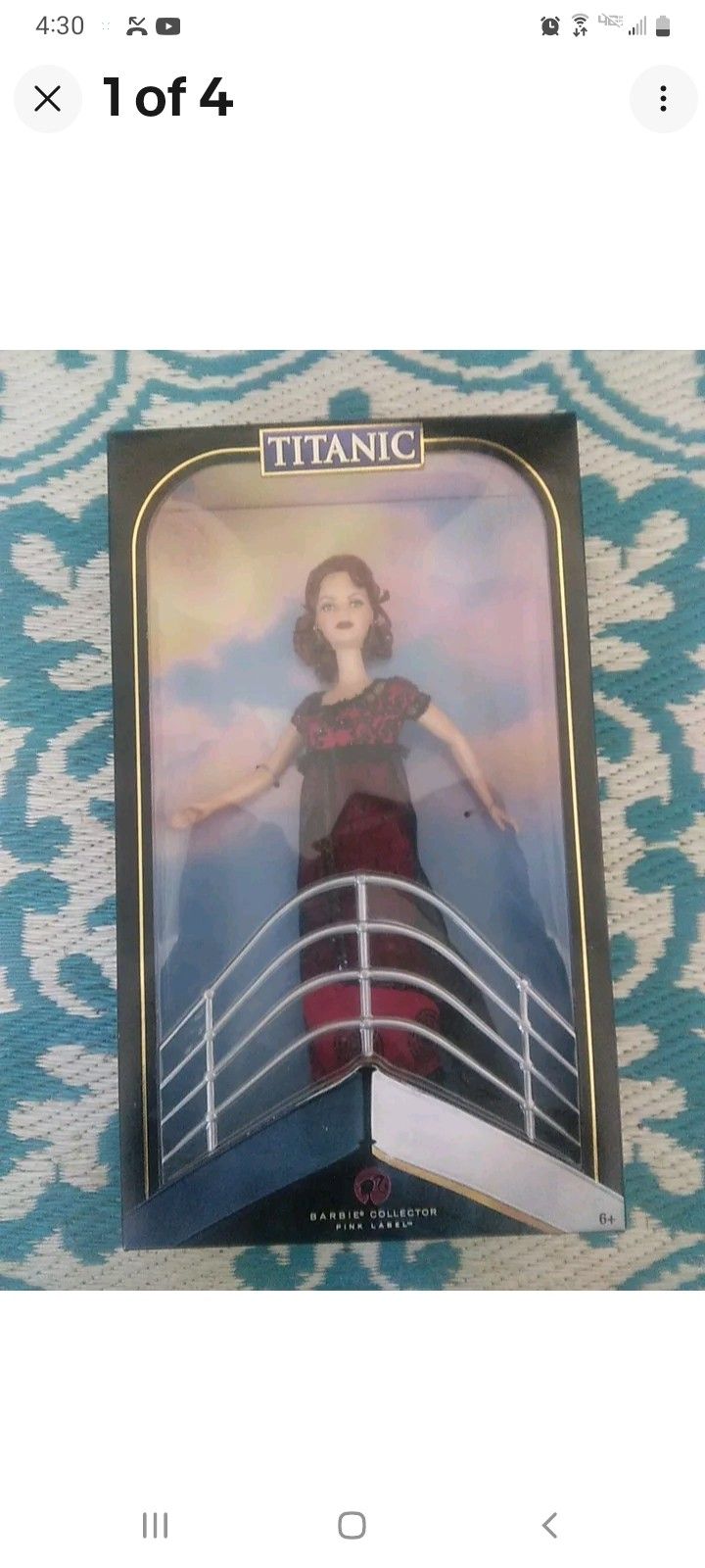 2007 Mattel Barbie Pink Label Titanic Rose