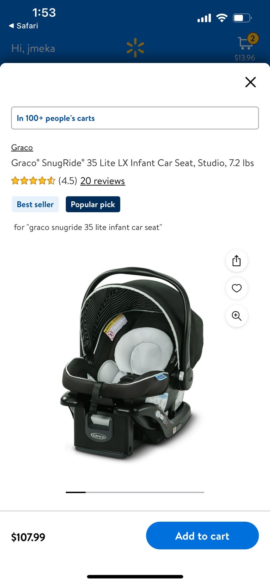 Brand New Infant Car Seat