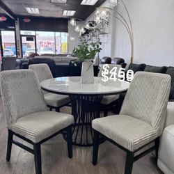 5-pc Dining Set ( Table + 4 Chairs)
