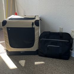 Collapsible Soft Crate For Medium/Large Dog With Bonus Bag Carrier