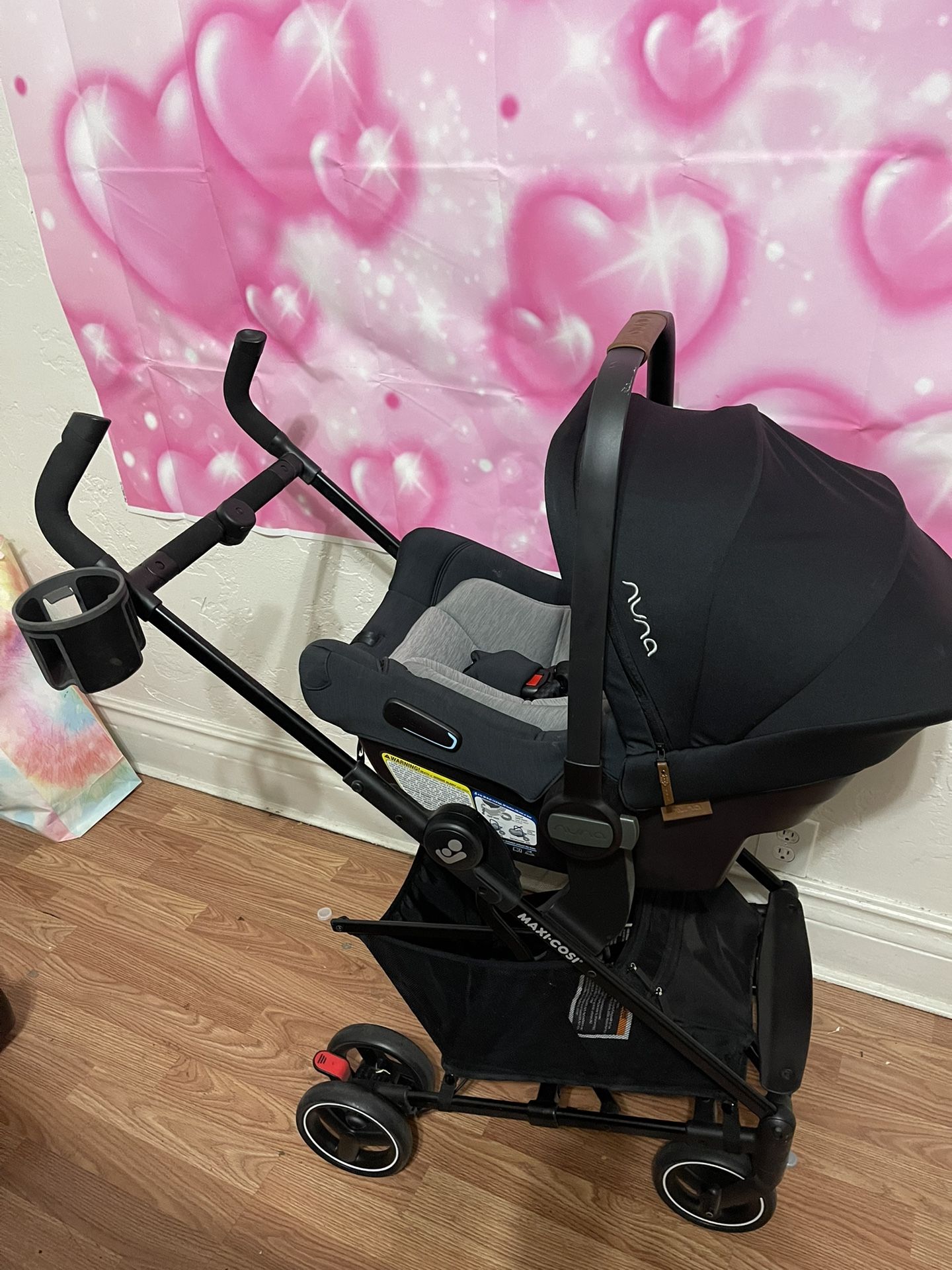 NUNA car seat + car seat adapter stroller