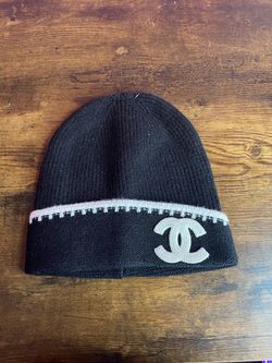 Black & white designer beanie