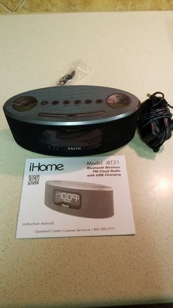I HOME BLUETOOTH WIRELESS CLOCK RADIO
