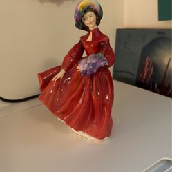 Royal Doulton England Lilac Time Lady In Red Dress